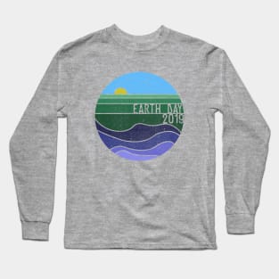 Earth Day 2019 logo tshirt transparent Long Sleeve T-Shirt